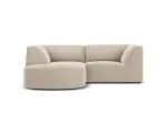 Velvet Modular Left Corner Sofa, "Siena", 3 Seats, 186x180x69 Made in Europe
