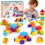 Magnetklotsid &ndash; V&Auml;RVIKAD ehitusklotsid BLOCKS 96 t&uuml;kki ZA6343