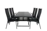 Dallas Dining Table+Copacabana Recliner Chair - Black/Black_6