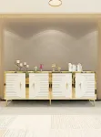 Konsool, Hanah Home, valge/kuldne, 180 x 75 x 32