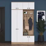Esikulaud, Hanah Home, p&auml;hklipuust valge, 119,6 x 226,4 x 37,5