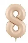 Folio balloon 100cm Number 8 Matte Beige