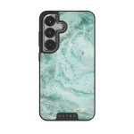 Uluwatu Waves - Teal Samsung Galaxy S25 Plus Case, Elite Dark (Magnetic) / Silver