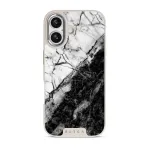 Fatal Contradiction - Black & White Marble iPhone 17 Case, Elite Light (MagSafe) / Silver