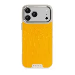 Canary Yellow - Snake Skin iPhone 17 Pro Max Case, Elite Light (MagSafe) / Silver
