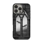 Skyborn - iPhone 16 Pro Max Case, Elite Mirror Dark (MagSafe) / Silver
