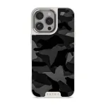Night Black Camouflage - iPhone 16 Pro Case, Elite Light (MagSafe) / Silver