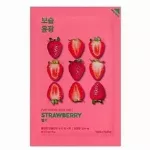 Holika Holika Strawberry Pure Essence Mask Sheet - Refreshing linen mask with strawberry extracts, 20ml