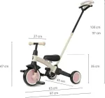 &bdquo;Qplay&ldquo; kolmerattaline jalgratas &bdquo;Stager 3-in-1&ldquo;, roosa