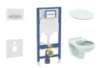 Geberit Duofix allpaigaldatava mooduli komplekt, Alpha WC-pott pehme sulguvaga kaanega ja Sigma50 loputusnupuga, v&auml;rv Alpine White, tootenumber SANI11CD3107