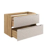 90 cm pikkune valamu all olev kapp 2 sahtliga, &bdquo;OCEAN BEIGE&ldquo;, 82-90-2S