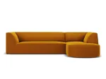 Velvet Modular Right Corner Sofa, "Siena", 4 Seats, 273x180x69 Made in Europe