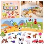 Magnetic Farm Puzzle Animals Board 30 Magnets ZA6405