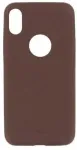 "Slim Synthetic Leather Back Case iPhone X/XS" Brown