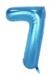 Folio balloon 100cm Number 7 Glossy Blue