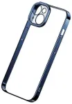 "Glitter Transparent Case + Tempered Glass iPhone 14 Plus" Blue