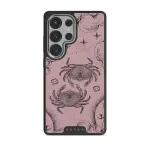 Cancer - Samsung Galaxy S25 Ultra Case, Elite Dark (Magnetic) / Silver / Pink