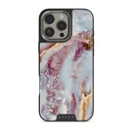 Frozen Leaves - Cute Marble iPhone 16 Pro Max Case, Elite Dark (MagSafe) / Silver