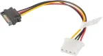 Lanberg Molex &ndash; SATA, 0,15 m, erinevates v&auml;rvides (CA-SAHD-10CU-0015)