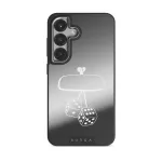 City Lights - Samsung Galaxy S25 Case, Elite Mirror Dark (Magnetic) / Silver