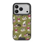 Curious Cat - iPhone 17 Pro Case, Elite Dark (MagSafe) / Silver