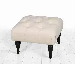 Pouf Hanah Home Floral, kreem, 51 x 36 x 46