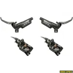 Diskiniai stabdžiai SRAM Guide RE (Reach,E-MTB) Guide Aluminum Lever Code 4Piston Caliper Gloss Black Rear 1800mm Hose (Rotor/Bracket sold separately)A1