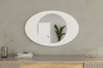 Peegel, Hanah Home, valge, 60 x 90 x 2,2