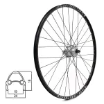 Eesratas RODI Ghost 28/29" // Center-Lock ketaspiduritele, koos Shimano DH-3D72 6V-3W d&uuml;naamilise piduriga, 32H, kaheosaline, naelutatud, kiirvabastus &ndash; QR, alumiiniumist