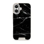 Noir Origin - Black Marble iPhone 17 Case, Elite Light (MagSafe) / Silver