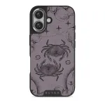 Cancer - iPhone 16 Plus Case, Elite Dark (MagSafe) / Silver / Purple
