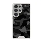 Night Black Camouflage - Samsung Galaxy S25 Ultra Case, Elite Light (Magnetic) / Silver