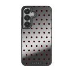 Red Velvet - Samsung Galaxy S25 Case, Elite Mirror Dark (Magnetic) / Silver