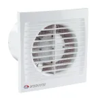 100 mm l&auml;bim&otilde;&otilde;duga seina paigaldatav vannitoa telgventilaator ajastiga, valge