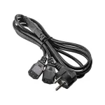Akyga AK-PC-04A toitekaabel Must 1,8 m CEE7/7 2 x C13 Rummu
