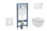 Geberit Duofix allpaigaldatava mooduli komplekt, Tesi WC koos kaanega ja Sigma01 loputusnupuga, Alpide valge SANI11CD3116