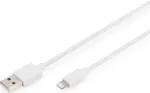 "DIGITUS USB-kaabel 2.0 pistik A - Lightning pistik, MFI, 2 m, valge"