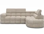 The Carmenn corner sofa is a modern and functional sofa for the living room, combining an impressive modular form with high everyday comfort. With dimensions of 256x220x75-102 cm, this model works perfectly in a spacious relaxation area, offering a c ...