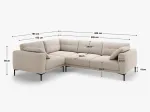 Left Corner Sofa, "Lazio", 4 Seats, 282x194x86 Made in Europe