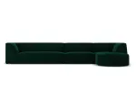 Velvet Modular Right Corner Sofa, "Siena", 5 Seats, 366x180x69 Made in Europe