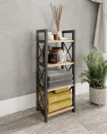 Mitmeotstarbeline riiul, Hanah Home, must, 23 x 64 x 18