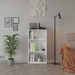 Raamaturiiul, Hanah Home, valge, 58 x 106 x 23