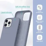 "Soft Silicone Case iPhone 13 Pro" Lavender Grey
