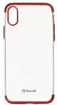 "Silicone Electroplated Back Case iPhone X/XS" Red
