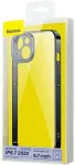 "Glitter Transparent Case + Tempered Glass iPhone 14 Plus" Black