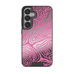 Pink Shores - Samsung Galaxy S25 Case, Elite Mirror Dark (Magnetic) / Silver