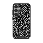 Night Sky - Dotted Samsung Galaxy S25 Case, Elite Dark (Magnetic) / Silver
