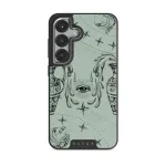 Aquarius - Samsung Galaxy S25 Case, Elite Dark (Magnetic) / Silver / Turquoise