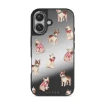 Monsieur - iPhone 16 Case, Elite Mirror Dark (MagSafe) / Silver