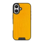 Canary Yellow - Snake Skin iPhone 17 Case, Elite Dark (MagSafe) / Silver